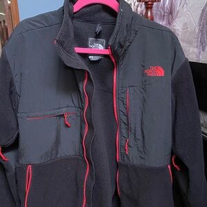 The North Face Men's Black Jacket with Red Accents
